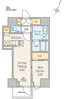 animo udagawa【8階】の間取り