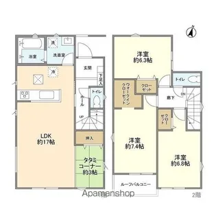 埼玉県春日部市一ノ割1【一戸建】の間取り