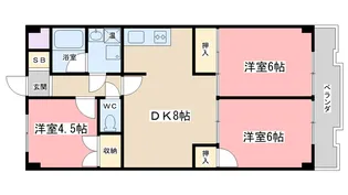 ハイツ山科【1階】の間取り