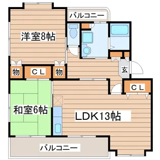 コーワ長町【2階】の間取り