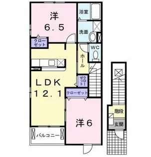 ブランシュールB【2階】の間取り