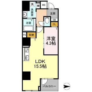 La neige 中山下【4階】の間取り