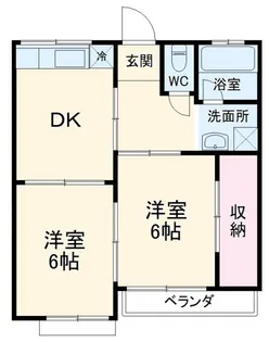 第一コーポ黒砂台【2階】の間取り