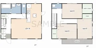 岡山県岡山市南区米倉【一戸建】の間取り