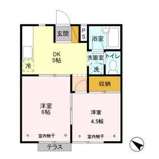 埼玉県川越市広栄町【アパート】の間取り