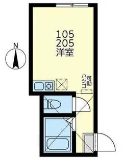 ユナイト横浜ブライトン【1階】の間取り