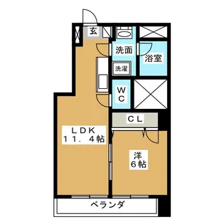 パークサイド名駅【2階】の間取り