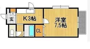 メゾンドアブリール【3階】の間取り