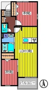 ジョイフルガーデン金山町【1階】の間取り