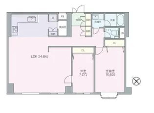高輪ホームズ【1階】の間取り