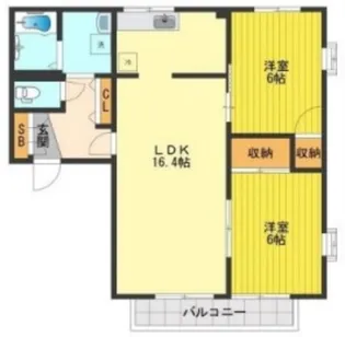 サンレイクヒル仲原【1階】の間取り