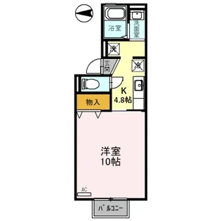 バッハ駅西新町【2階】の間取り