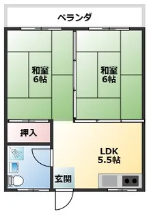 上原アパート【2階】の間取り
