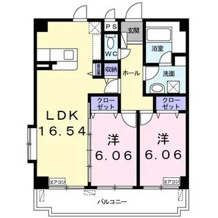 リバー K’s【1階】の間取り