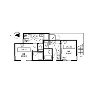 M’sプレイス(エムズプレイス)【2階】の間取り