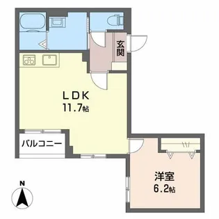 コンフォート東駒爪【1階】の間取り
