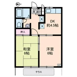エステートロイヤル8号棟【1階】の間取り
