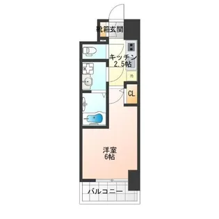 エスリード難波AGREA【11階】の間取り