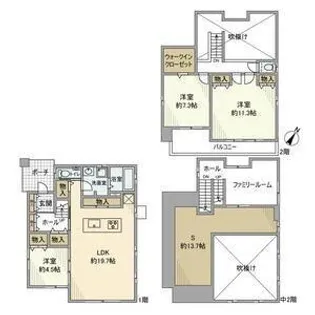 岐阜県各務原市桜木町3【一戸建】の間取り