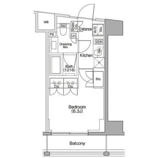 ザ・パークハビオSOHO代々木公園【4階】の間取り