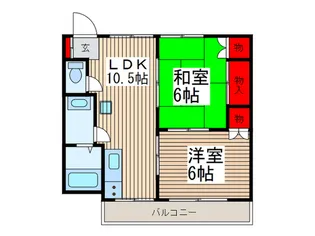 上小ハイツ【2階】の間取り