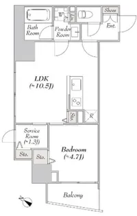 ルミーク北品川【7階】の間取り