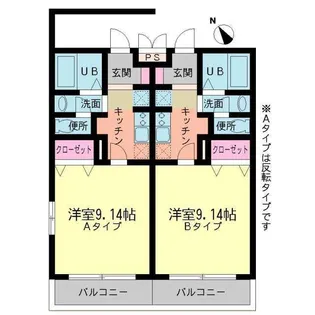 ファルコン王ノ瀬【3階】の間取り