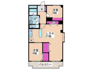 ハイツ美波野【3階】の間取り
