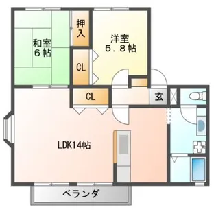 サンビレッジ小山【2階】の間取り