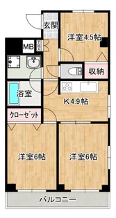 ピアッツァ仲町台ノバ【4階】の間取り