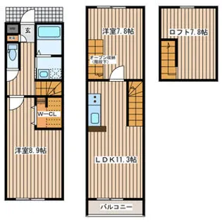 2LDKの間取り画像
