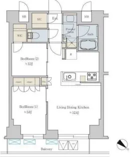 Brillia ist 文京六義園【3階】の間取り