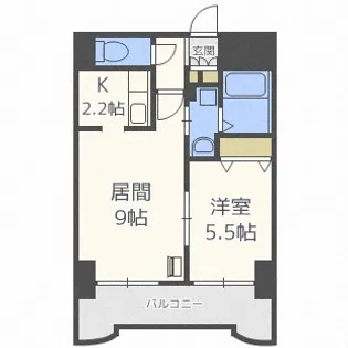 ティアラ資生館【13階】の間取り