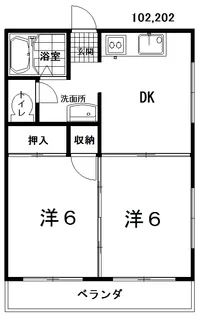 KUSANOハイツII【1階】の間取り