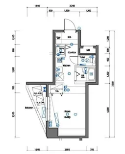 メイクスデザイン秋葉原【9階】の間取り