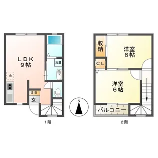 三重県津市一身田平野【一戸建】の間取り