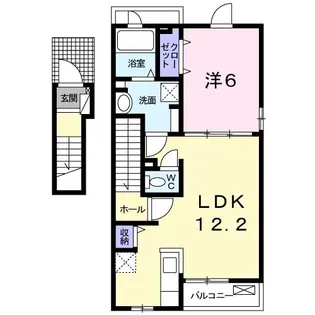 グラース メゾン【2階】の間取り