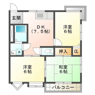 パストラル津【1階】の間取り