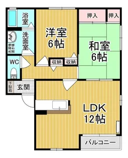 ラフォーレいずみ野B【2階】の間取り