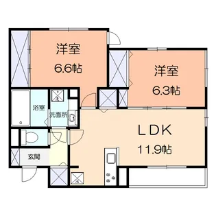 Gran Via【2階】の間取り