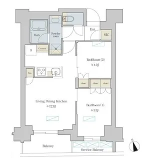 東京都荒川区荒川6【マンション】の間取り