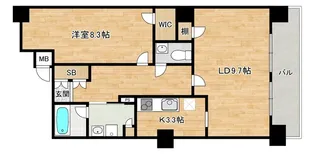 大阪府大阪市天王寺区筆ケ崎町【マンション】の間取り