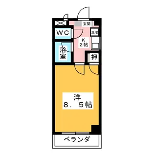 エクセルかざおか【4階】の間取り