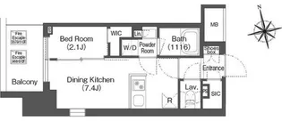 バウスステージ中野【4階】の間取り