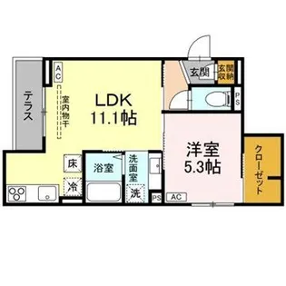 東京都小平市花小金井南町2【アパート】の間取り