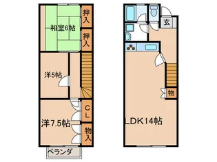 福岡県北九州市八幡西区浅川町【一戸建】の間取り