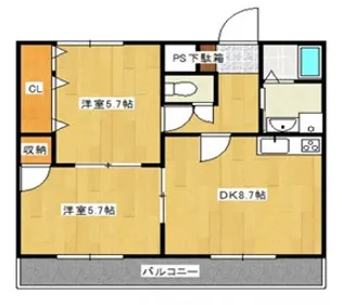 ファミールII【2階】の間取り