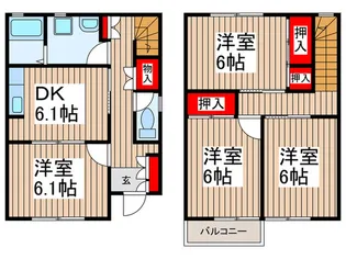 埼玉県所沢市北中3【一戸建】の間取り