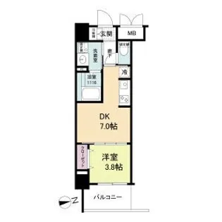 ブランシエスタ明石【2階】の間取り