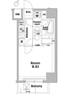 PREMIUM CUBE田町【4階】の間取り